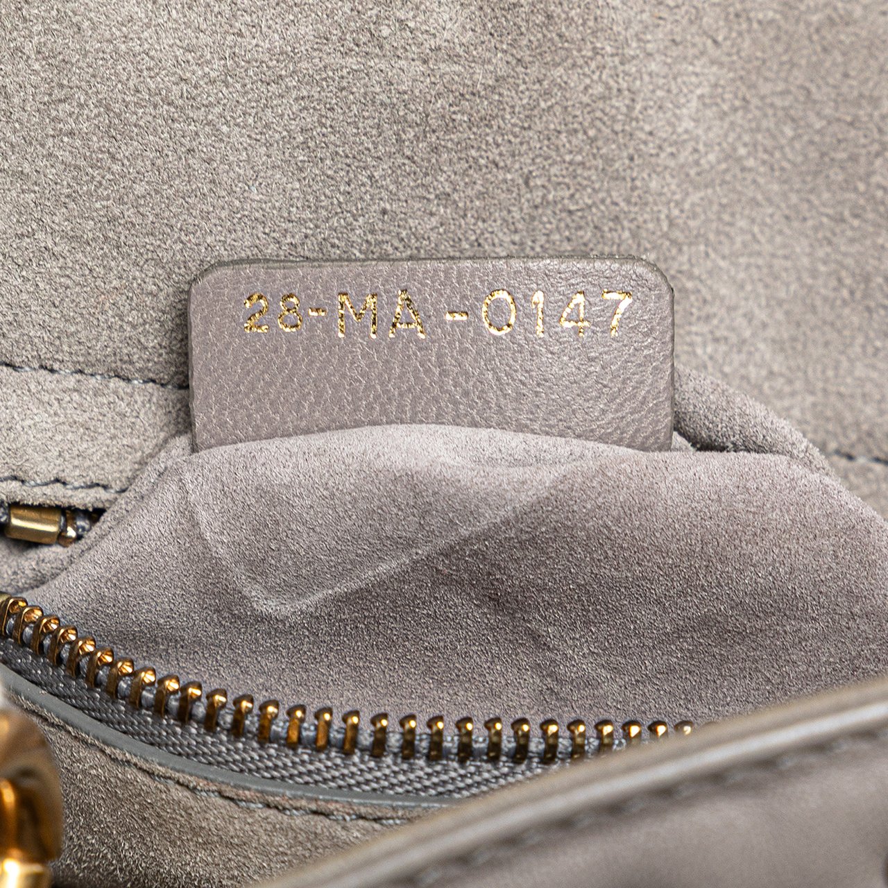 Dior Small Lambskin Cannage Studded Supple Lady Dior Grijs