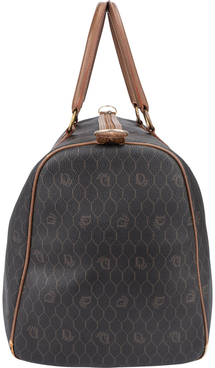 Dior Christian Dior Honeycomb Monogram 45  Duffle Bag Bruin