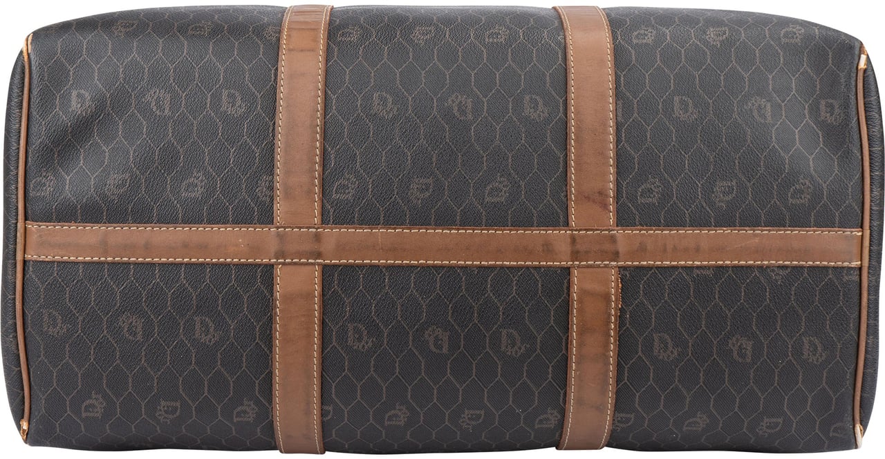 Dior Christian Dior Honeycomb Monogram 45  Duffle Bag Bruin