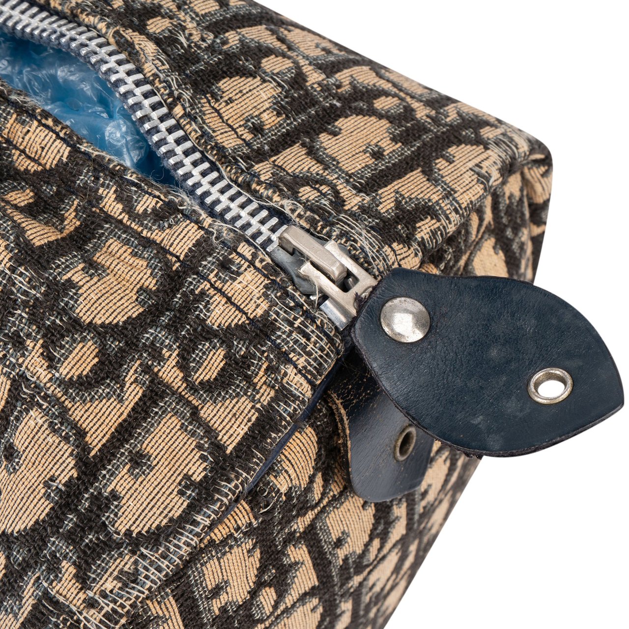 Dior Christian Dior Trotter Monogram Boston 30 Handbag Blauw