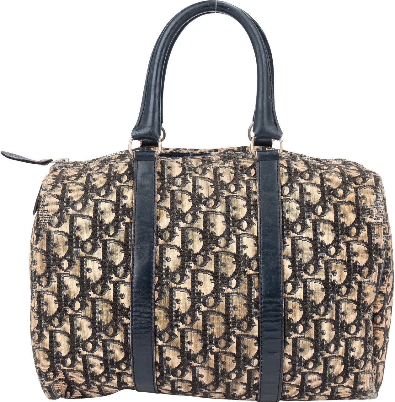 Dior Christian Dior Trotter Monogram Boston 30 Handbag Blauw