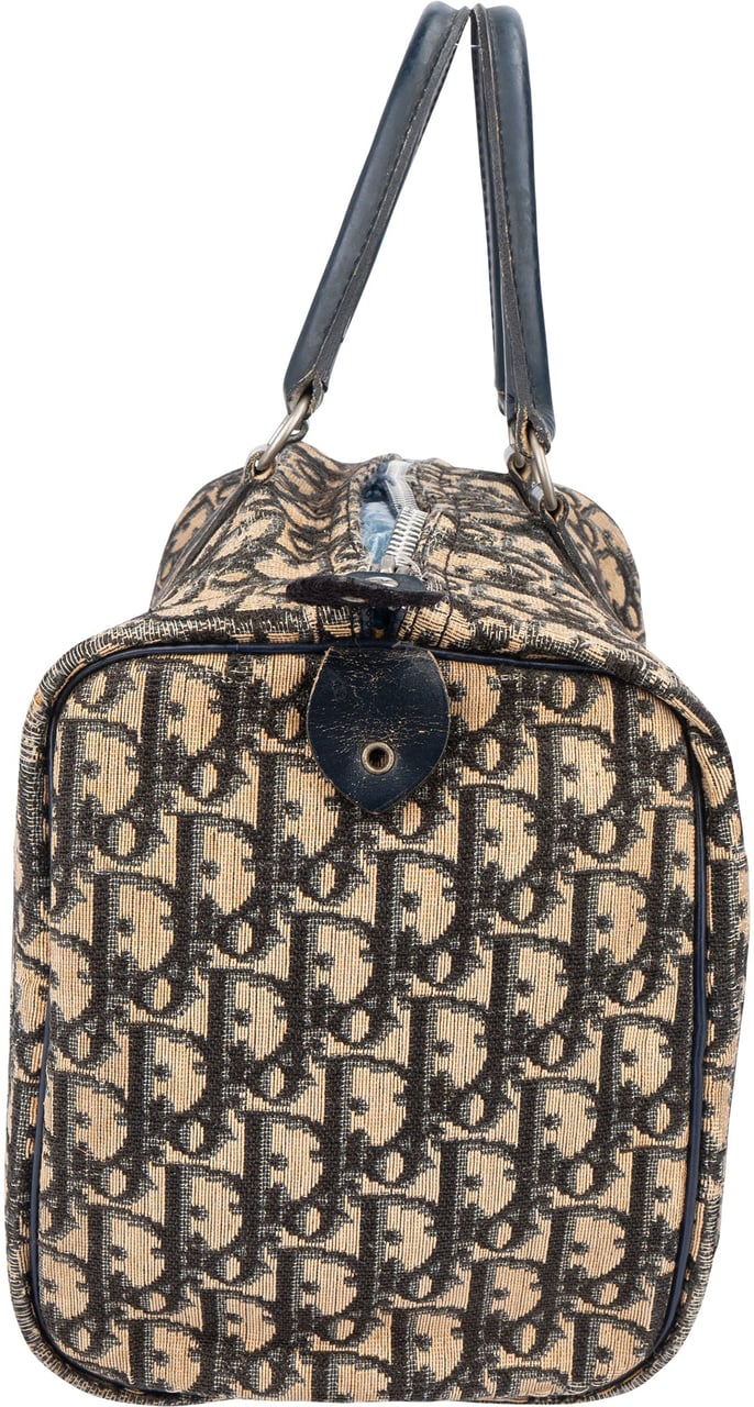 Dior Christian Dior Trotter Monogram Boston 30 Handbag Blauw