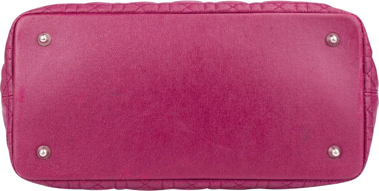 Dior Christian Dior Quilted Coated Lady Dior Shopper Handbag Roze