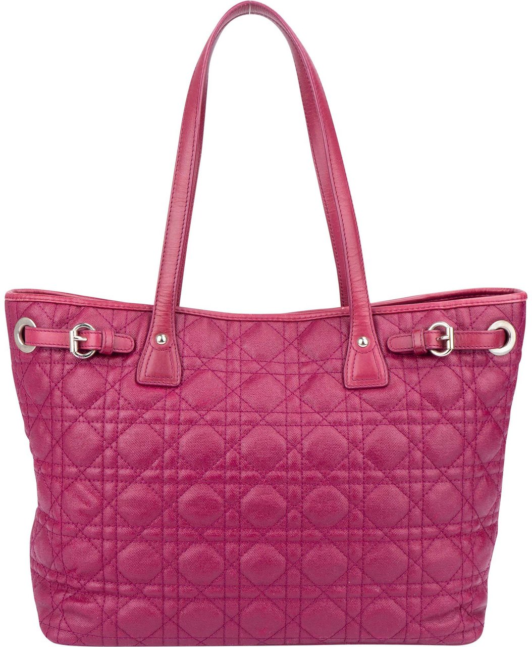 Dior Christian Dior Quilted Coated Lady Dior Shopper Handbag Roze