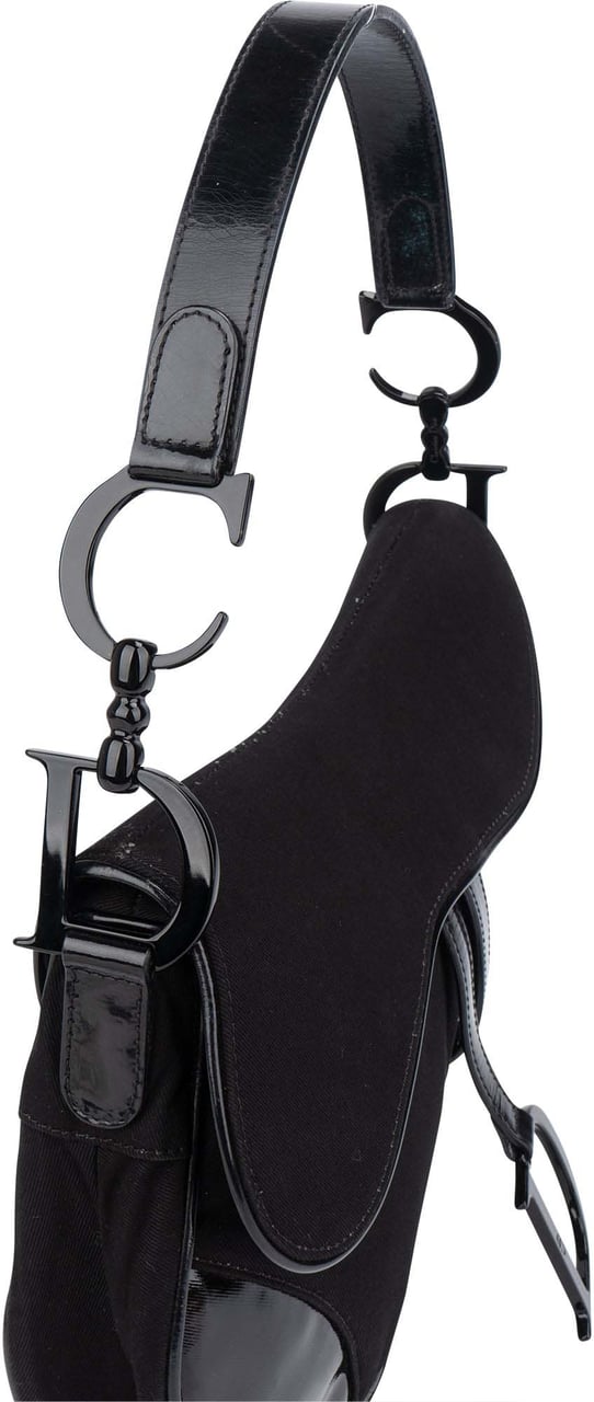 Dior Christian Dior Classic Noir Saddle Handbag Zwart