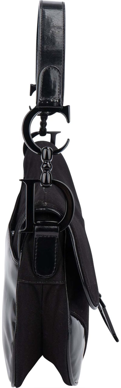Dior Christian Dior Classic Noir Saddle Handbag Zwart