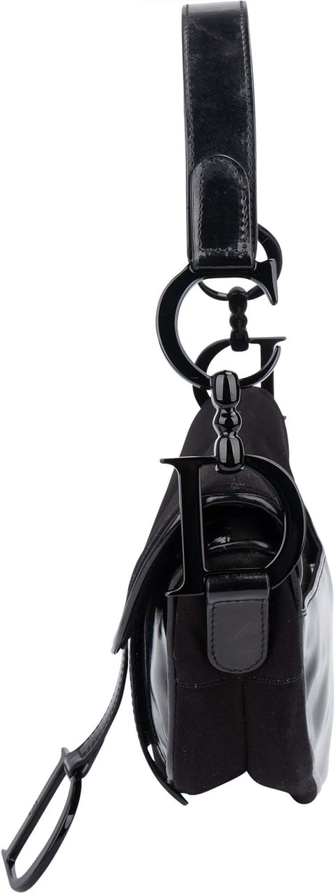 Dior Christian Dior Classic Noir Saddle Handbag Zwart