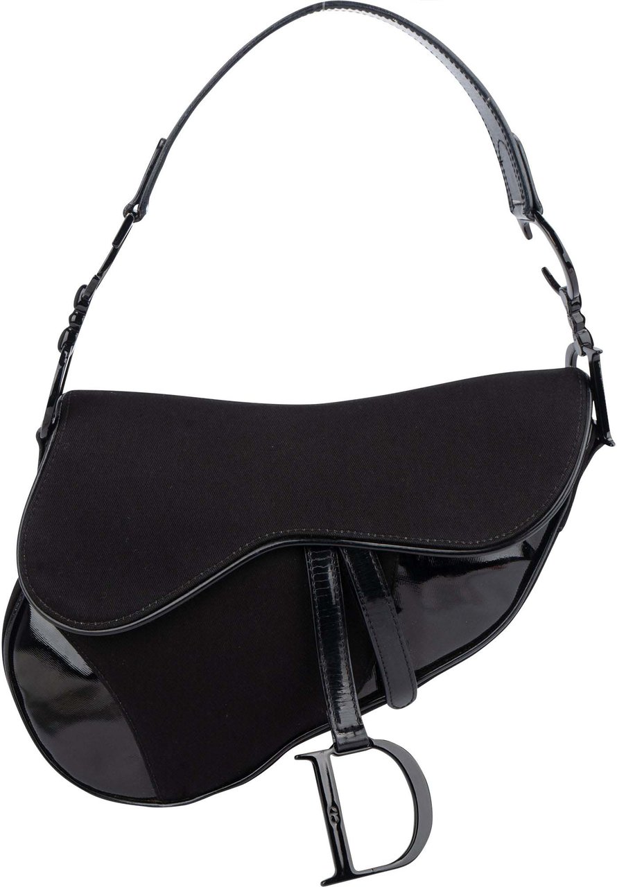 Dior Christian Dior Classic Noir Saddle Handbag Zwart