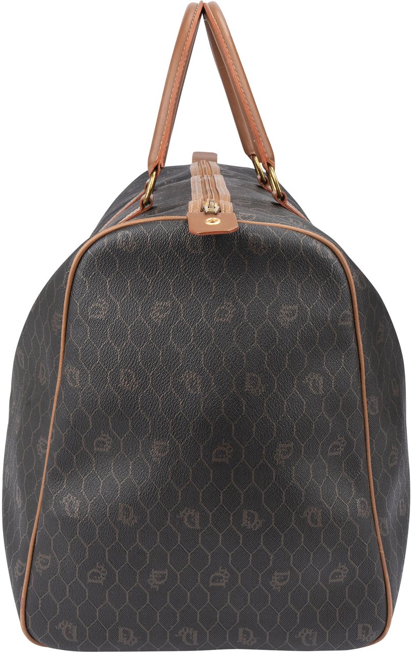 Dior Christian Dior Honeycomb Monogram Duffle Bag 55 Bruin
