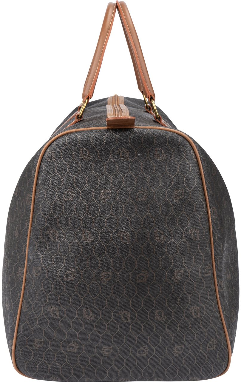 Dior Christian Dior Honeycomb Monogram Duffle Bag 55 Bruin