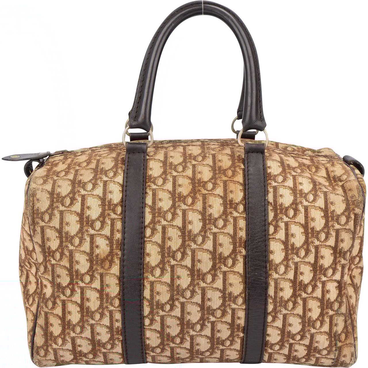 Dior Christian Dior Trotter Monogram Boston 30 Handbag Bruin