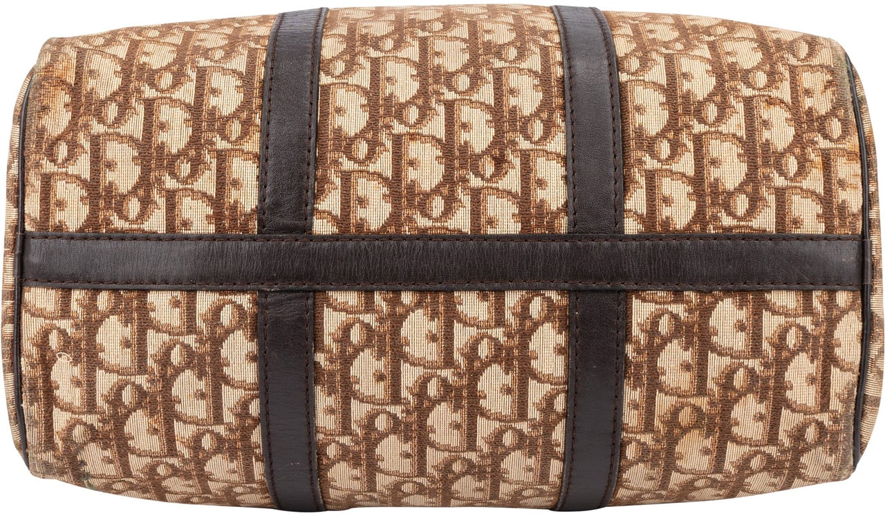 Dior Christian Dior Trotter Monogram Boston 30 Handbag Bruin