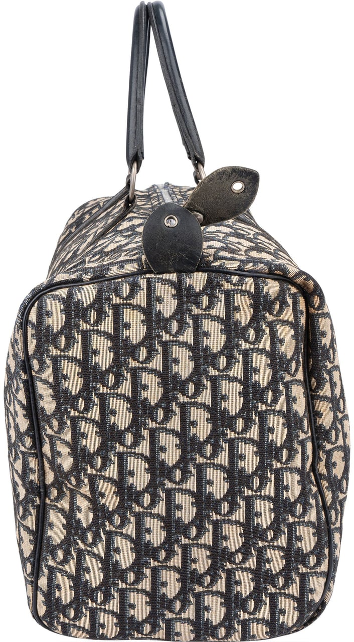 Dior Christian Dior Trotter Monogram Boston 40 Handbag Blauw