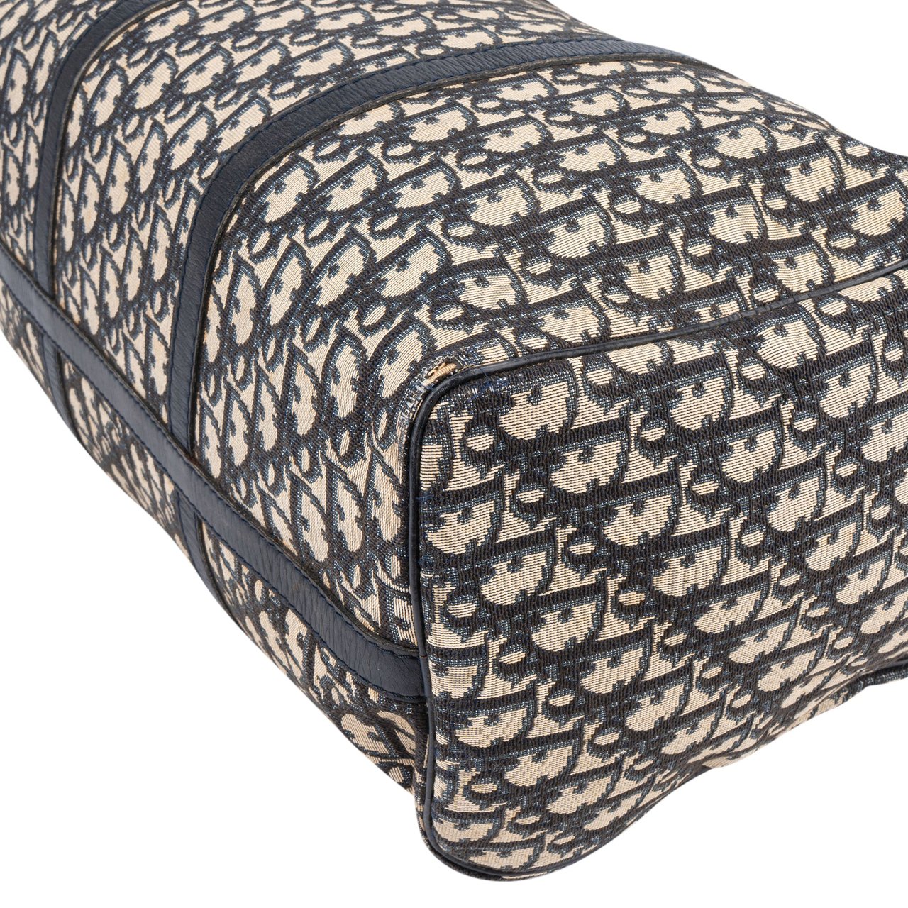 Dior Christian Dior Trotter Monogram Boston 40 Handbag Blauw