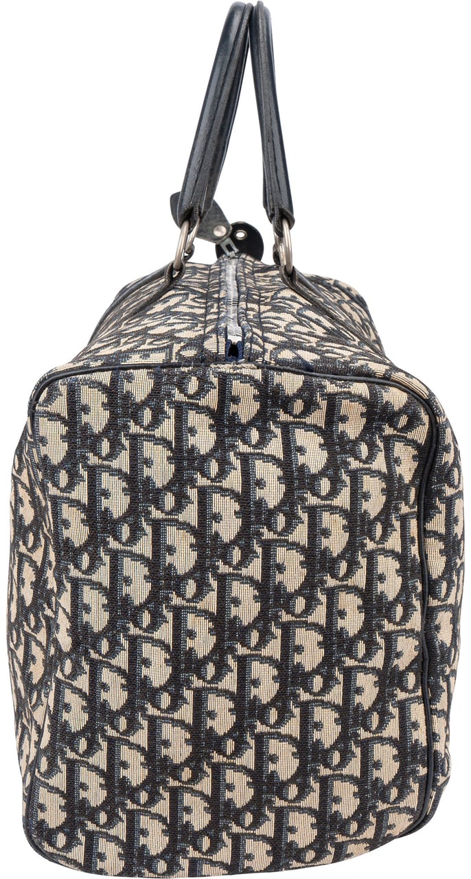 Dior Christian Dior Trotter Monogram Boston 40 Handbag Blauw