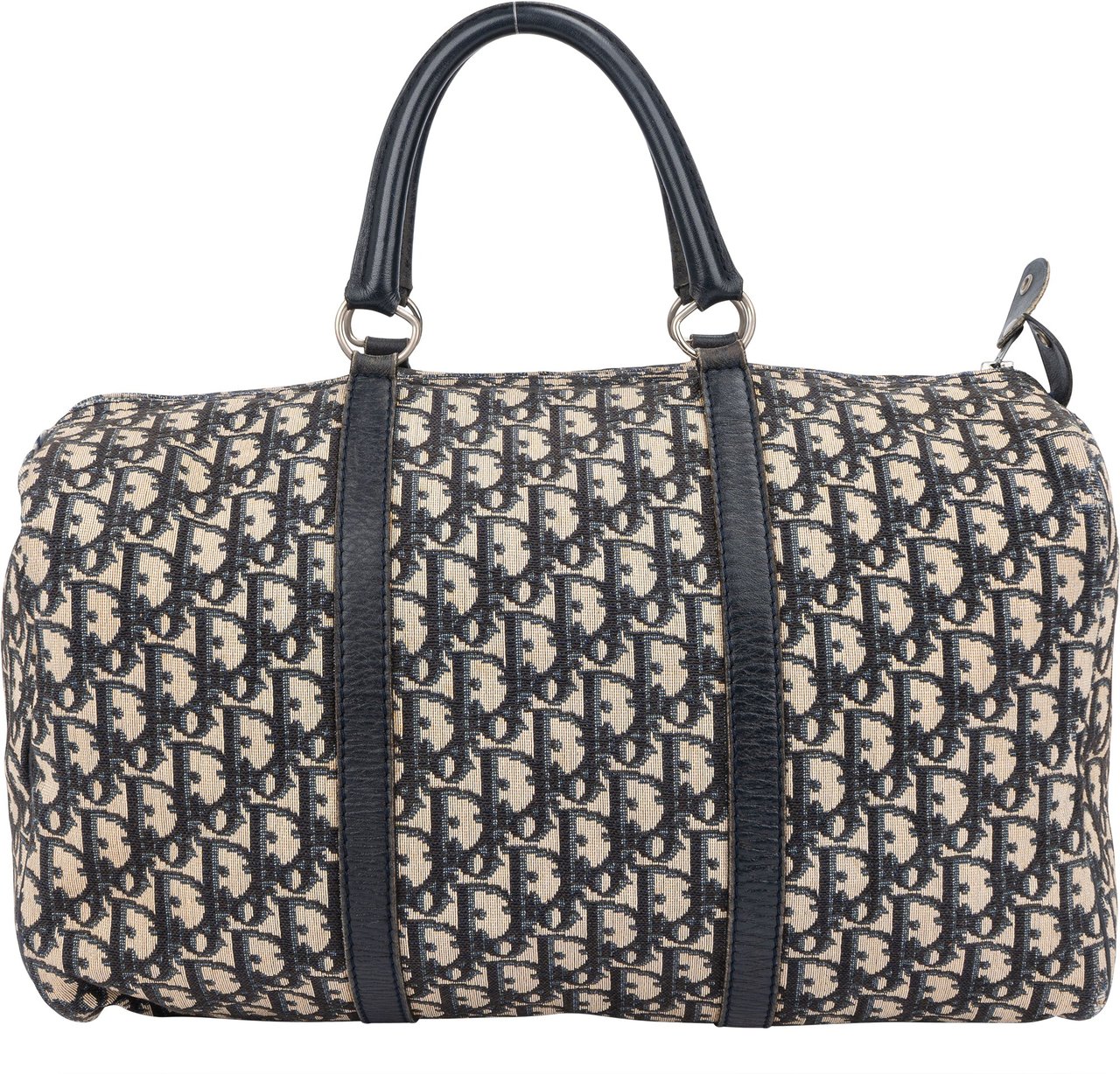 Dior Christian Dior Trotter Monogram Boston 40 Handbag Blauw