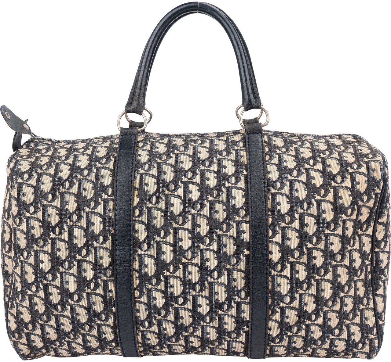 Dior Christian Dior Trotter Monogram Boston 40 Handbag Blauw