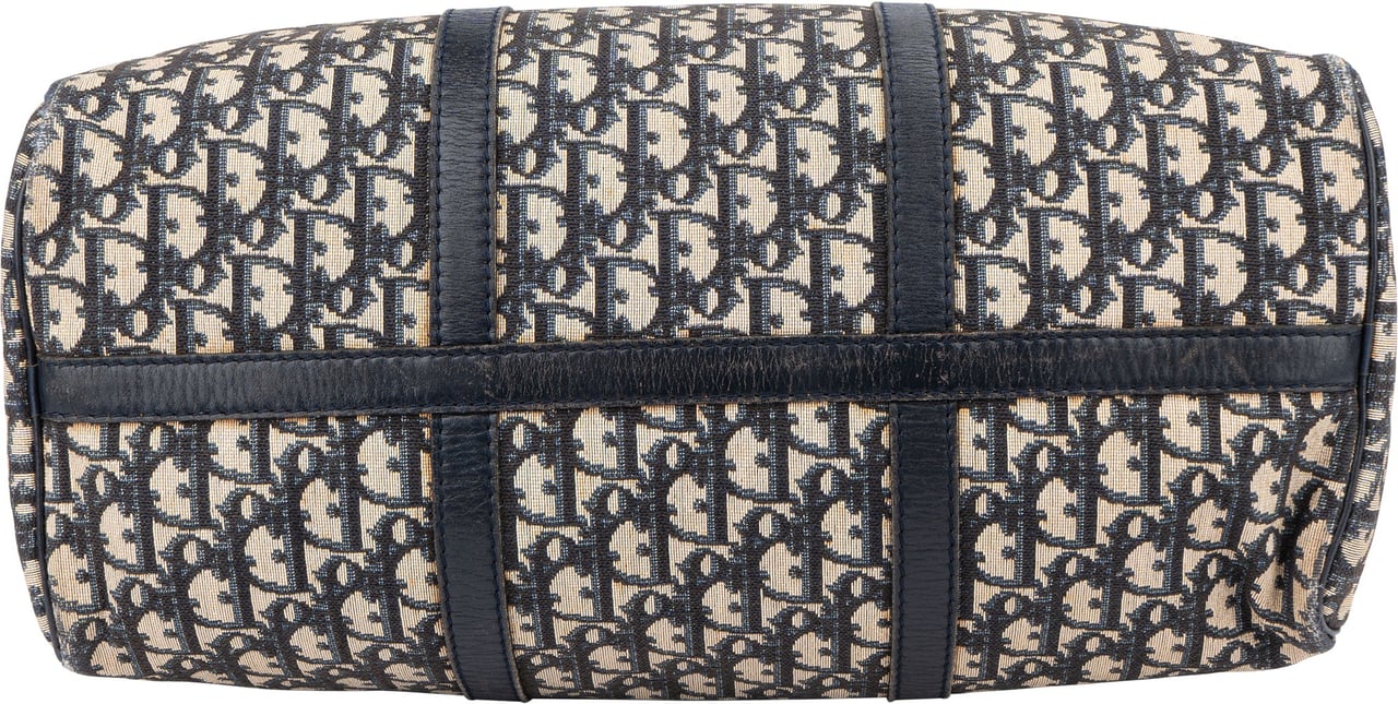 Dior Christian Dior Trotter Monogram Boston 40 Handbag Blauw
