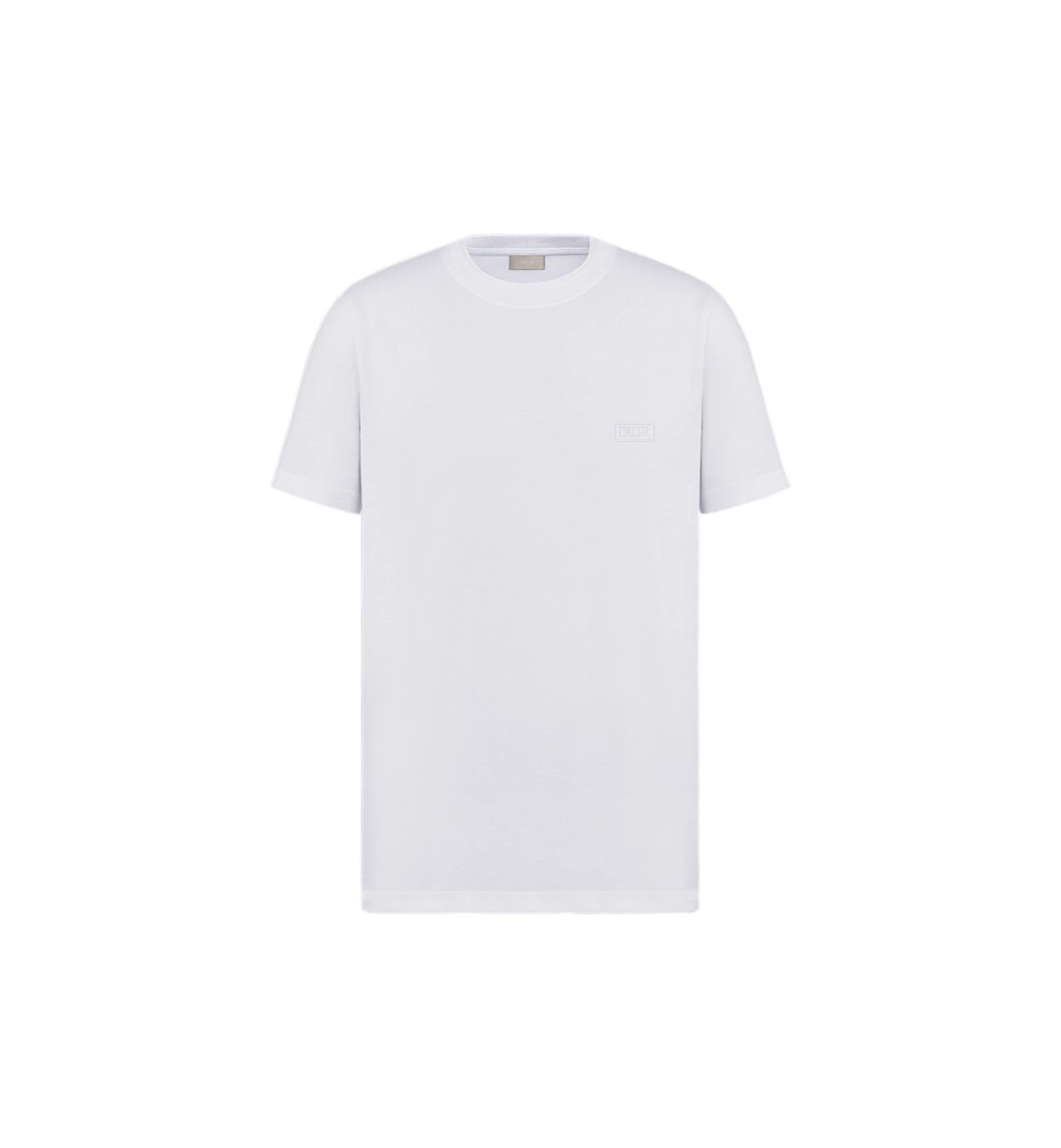 Dior Short-Sleeve Crew Neck Logo T-Shirt Wit