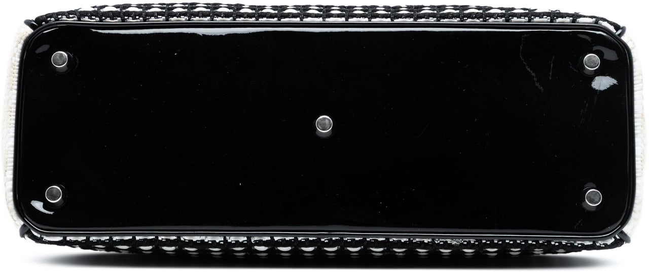 Dior Medium Patent and Tweed Diorissimo Satchel Zwart