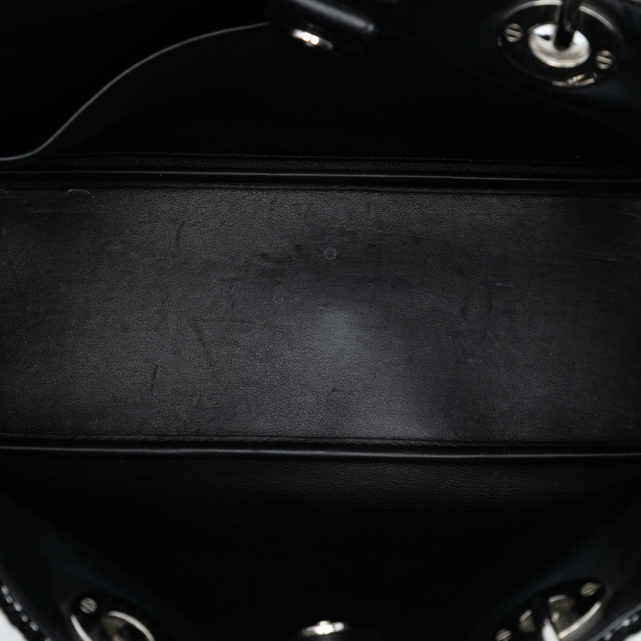 Dior Medium Patent and Tweed Diorissimo Satchel Zwart