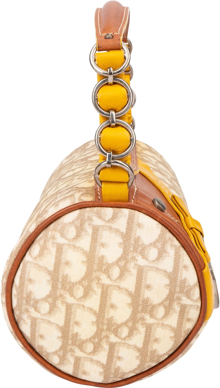 Dior Christian Dior Trotter Monogram Lovely Bowling Handbag Beige