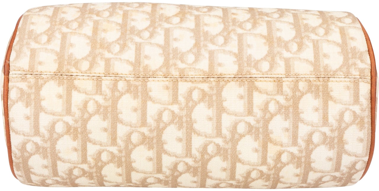 Dior Christian Dior Trotter Monogram Lovely Bowling Handbag Beige
