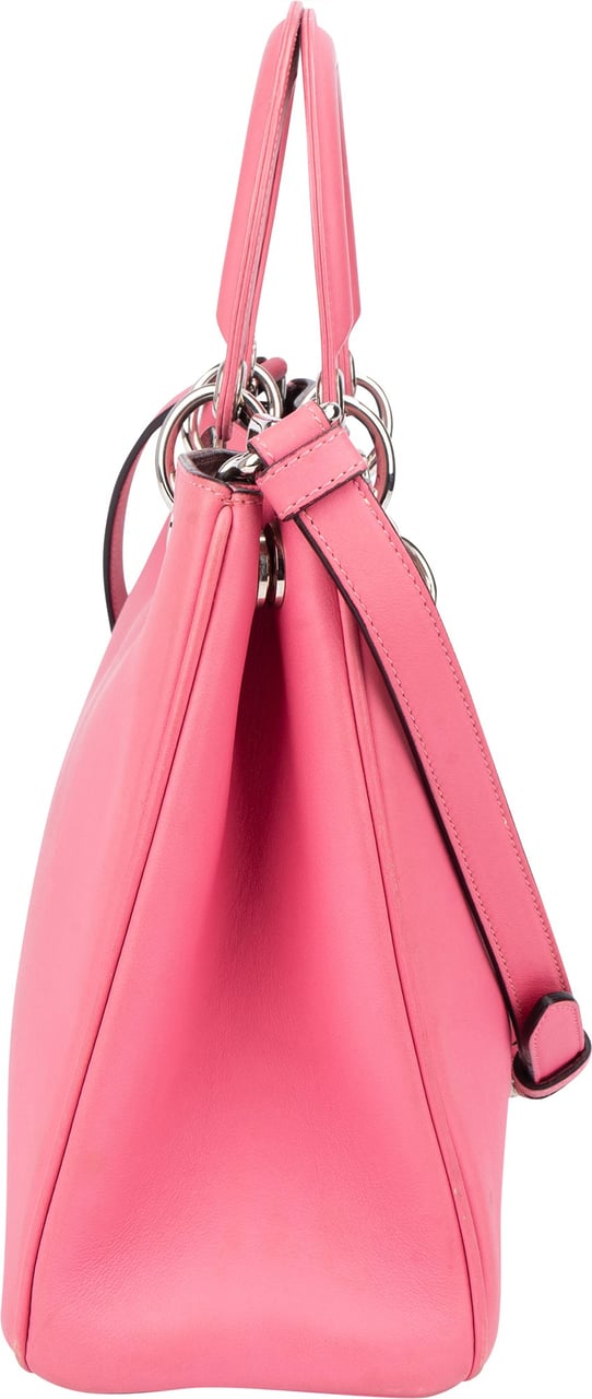 Dior Christian Dior Pink Leather Diorissimo Handbag Rood