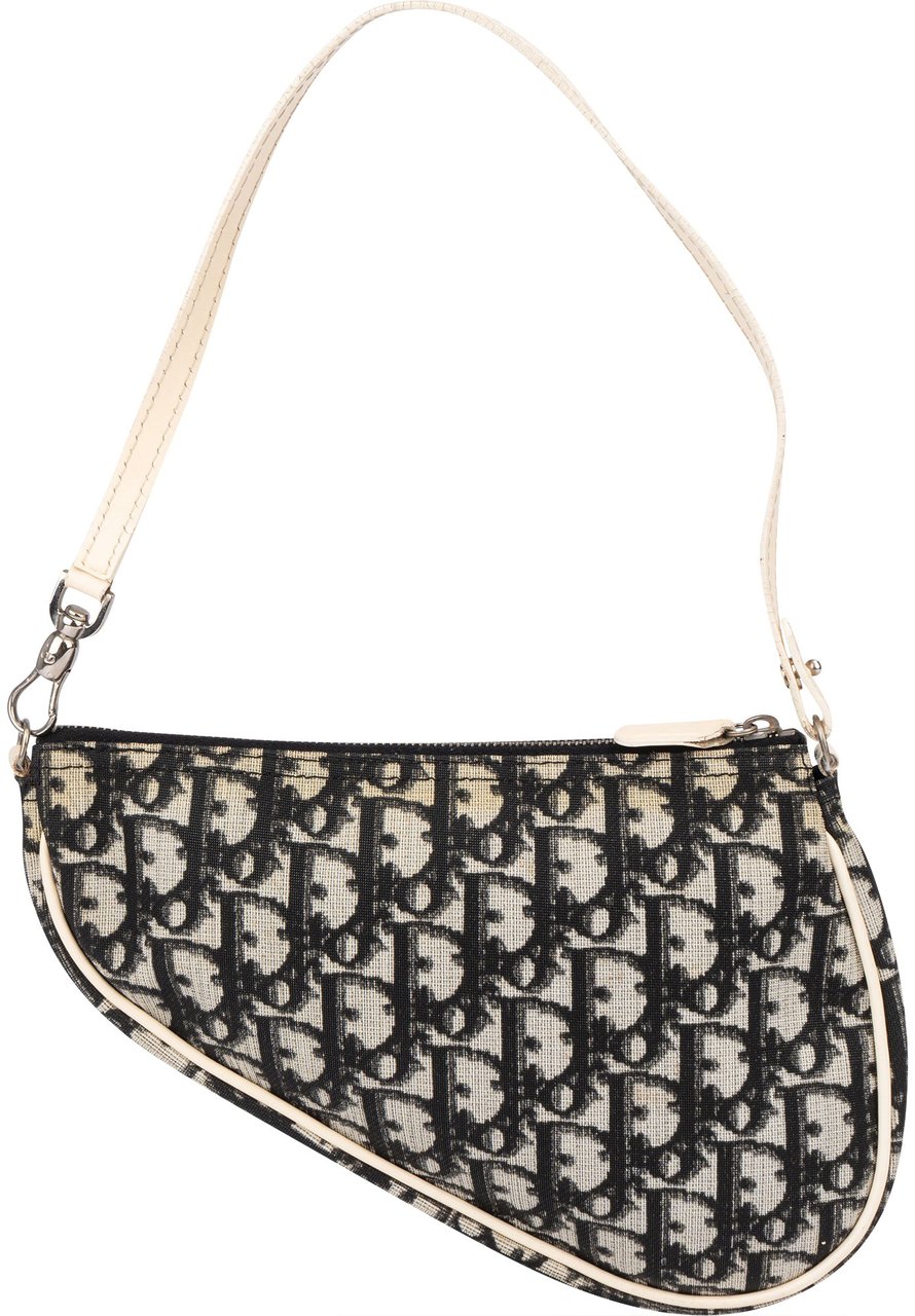 Dior Christian Dior Trotter Monogram Mini Saddle Bag Handbag Blauw