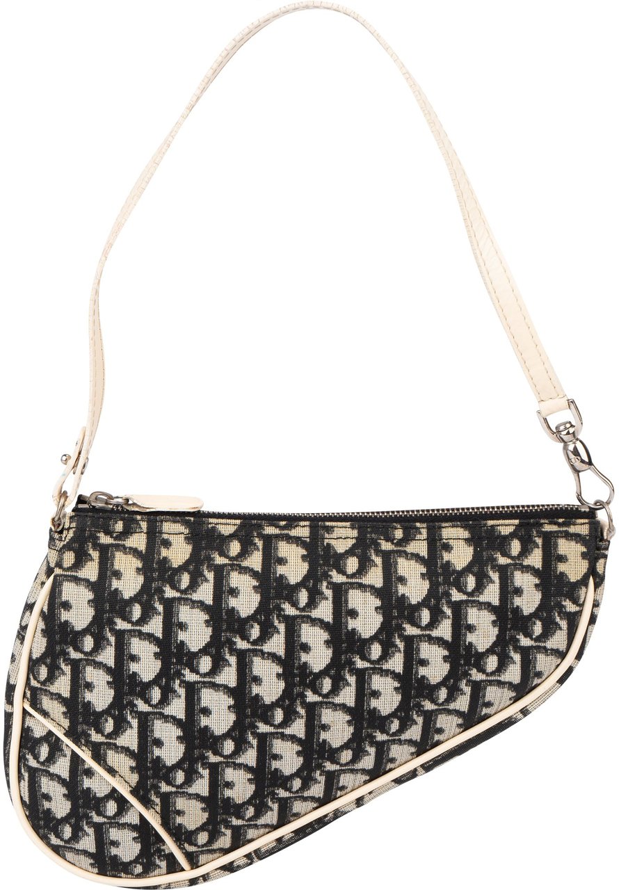 Dior Christian Dior Trotter Monogram Mini Saddle Bag Handbag Blauw