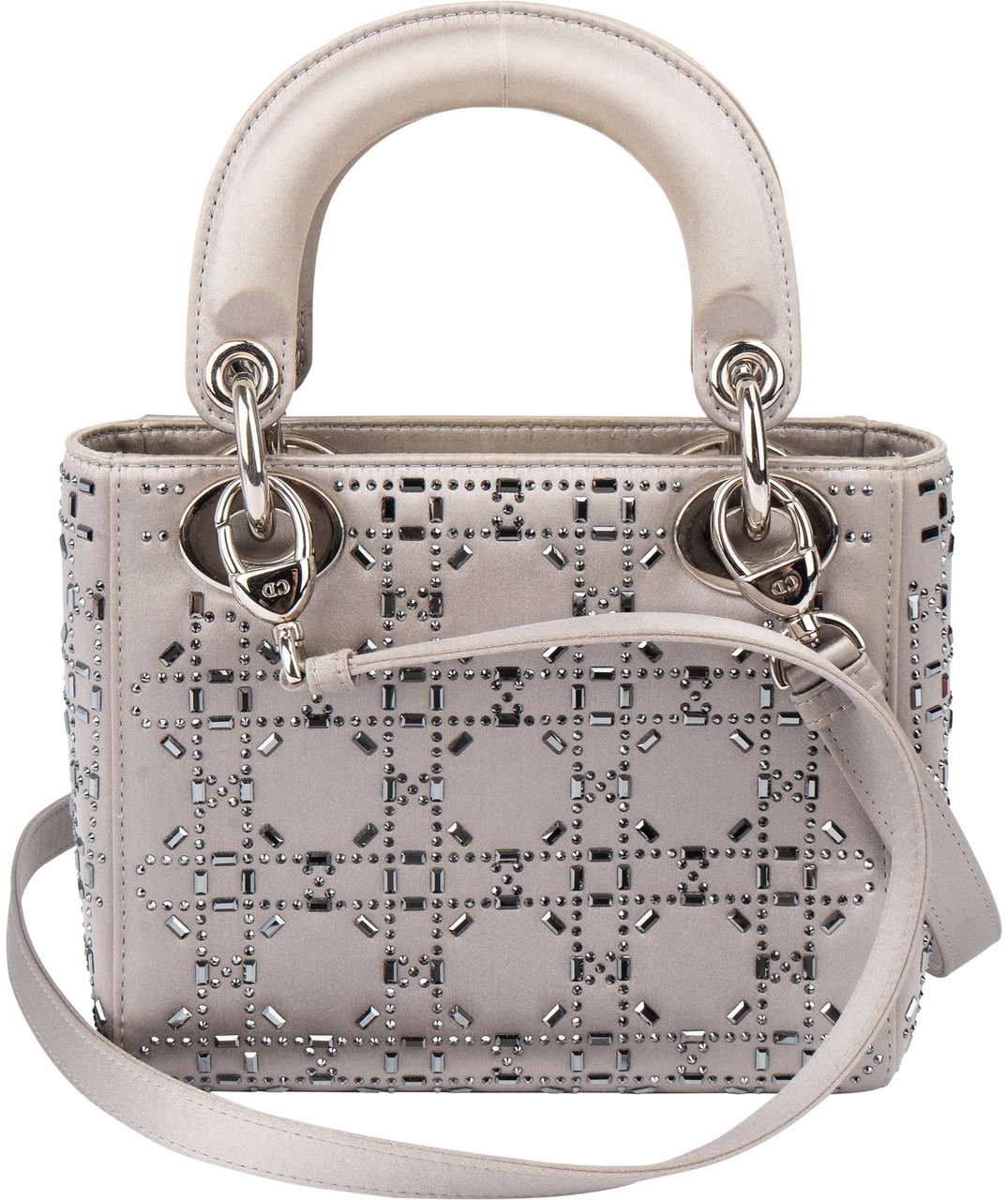 Dior Christian Dior Limited Satin Mini Lady Dior Handbag Divers