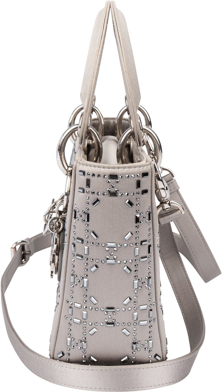 Dior Christian Dior Limited Satin Mini Lady Dior Handbag Divers