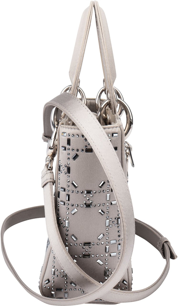 Dior Christian Dior Limited Satin Mini Lady Dior Handbag Divers