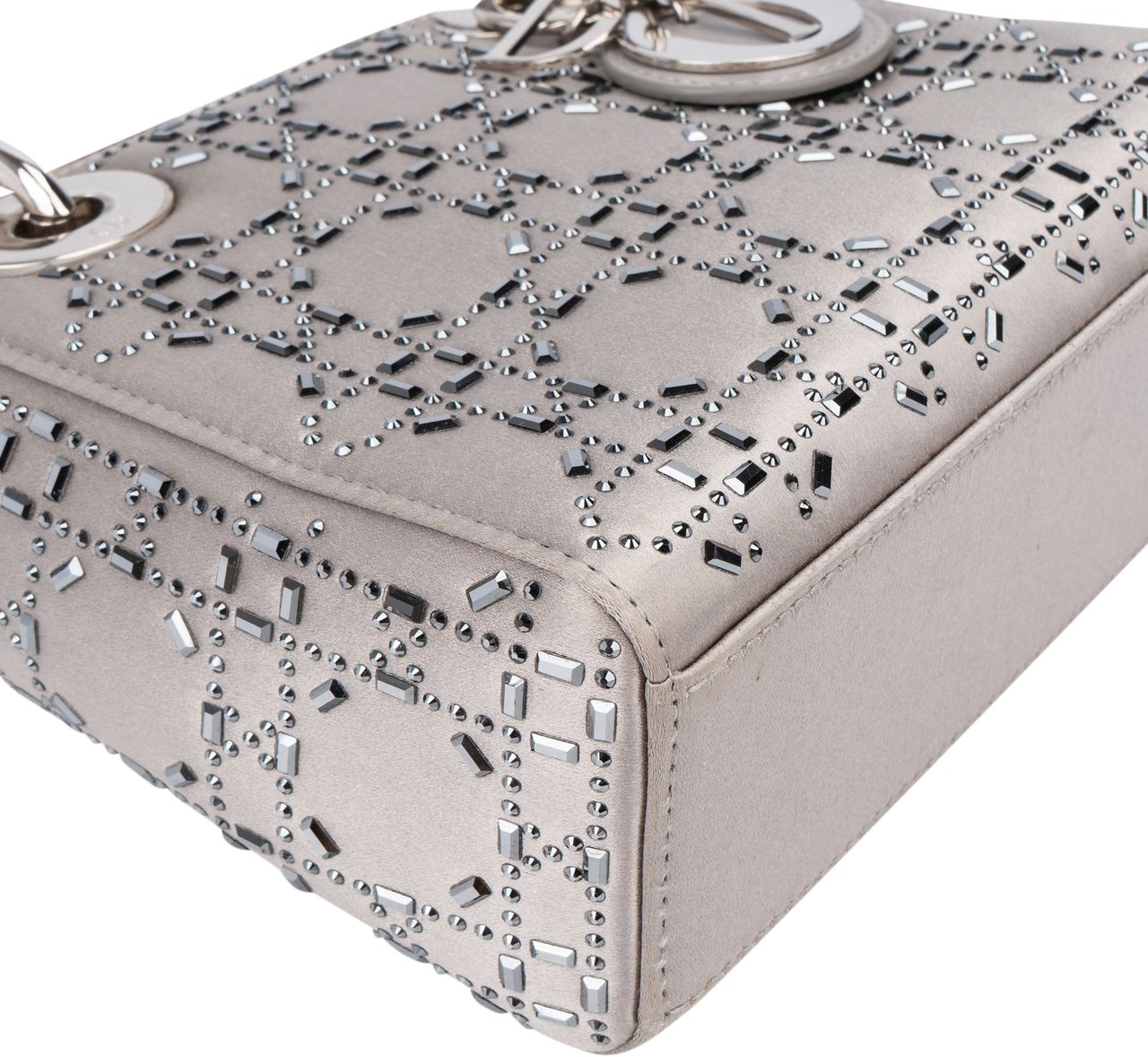 Dior Christian Dior Limited Satin Mini Lady Dior Handbag Divers