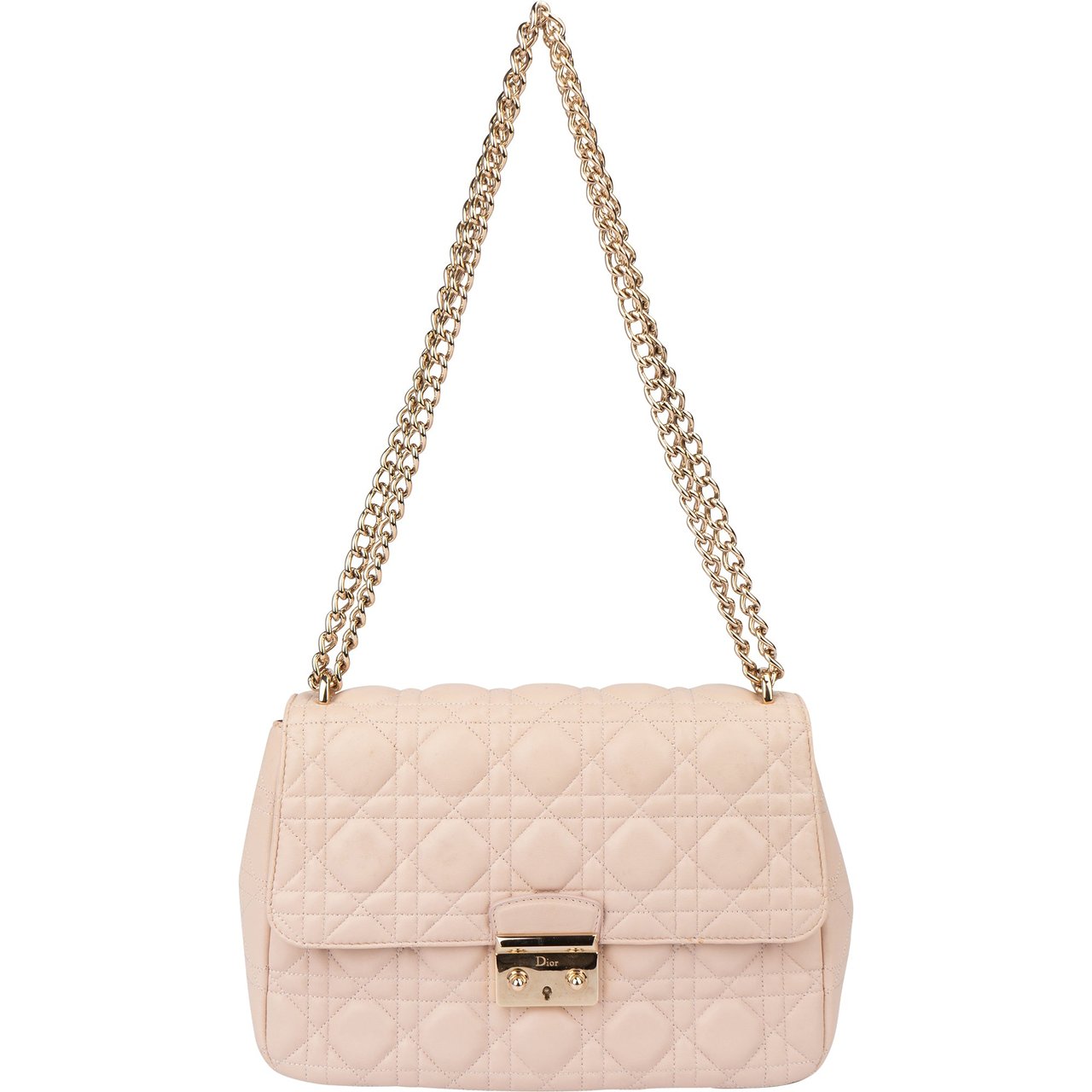 Dior Christian Dior Quilted Leather Cannage Crossbody Bag Beige