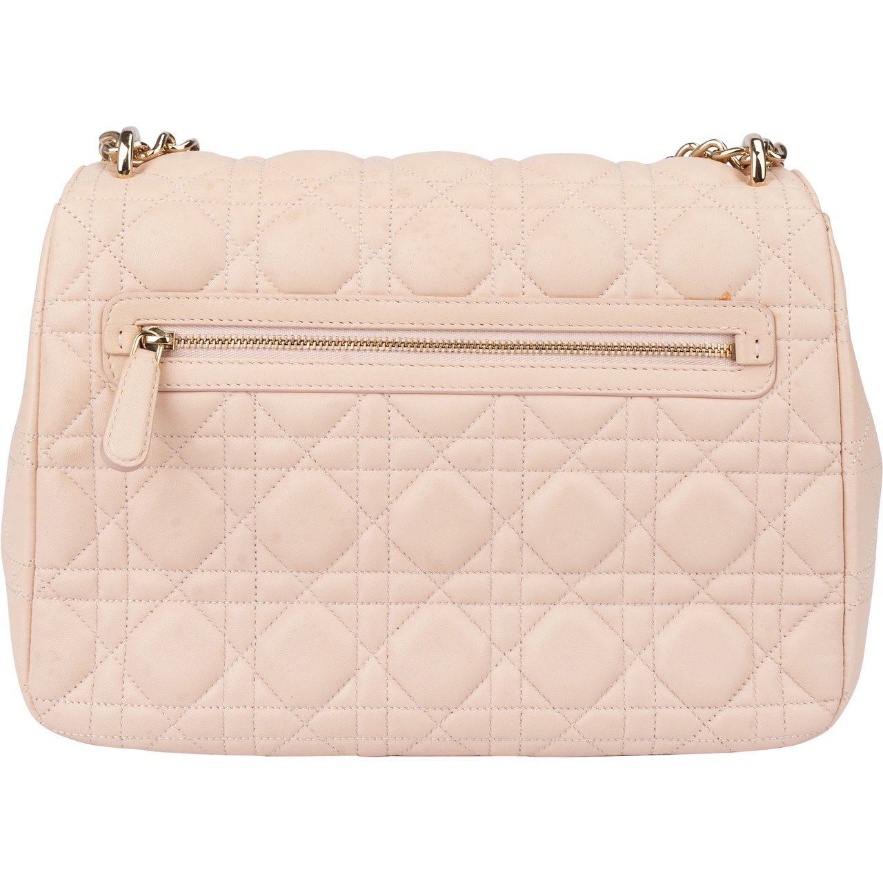 Dior Christian Dior Quilted Leather Cannage Crossbody Bag Beige