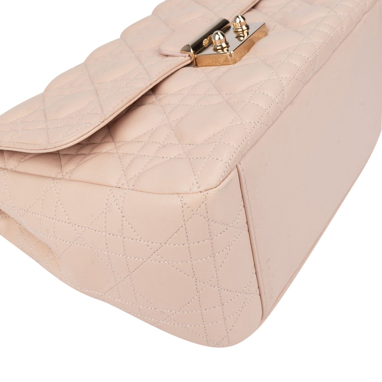 Dior Christian Dior Quilted Leather Cannage Crossbody Bag Beige