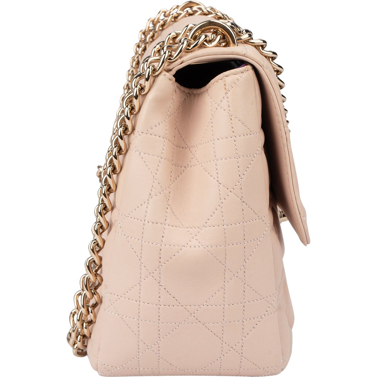 Dior Christian Dior Quilted Leather Cannage Crossbody Bag Beige