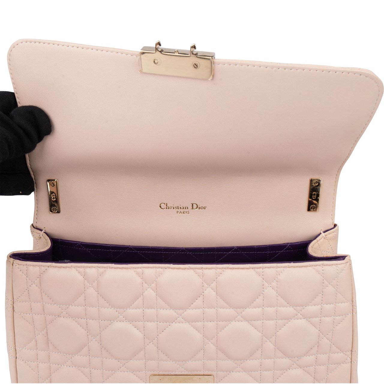 Dior Christian Dior Quilted Leather Cannage Crossbody Bag Beige