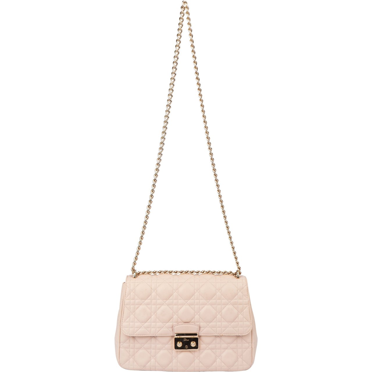 Dior Christian Dior Quilted Leather Cannage Crossbody Bag Beige