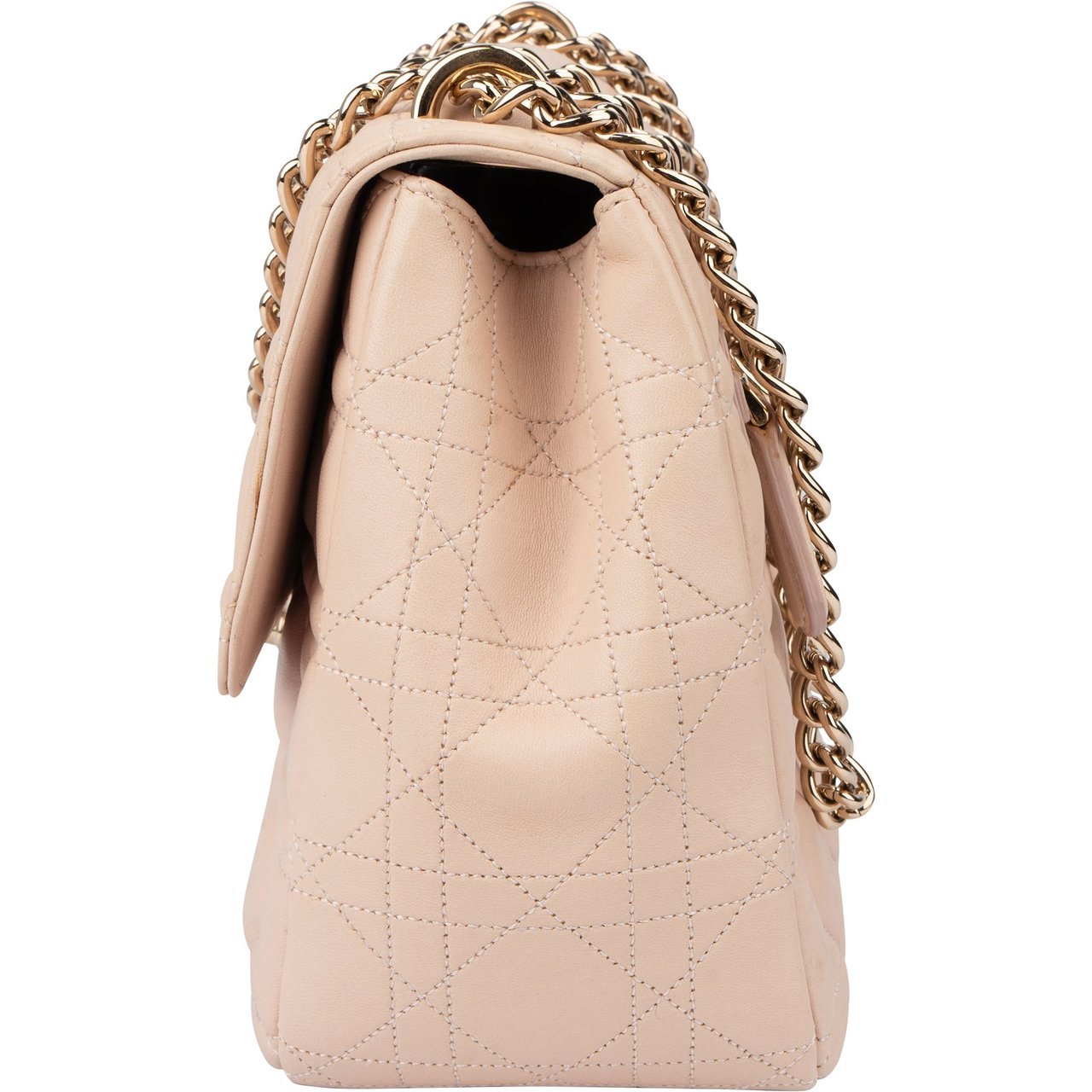 Dior Christian Dior Quilted Leather Cannage Crossbody Bag Beige