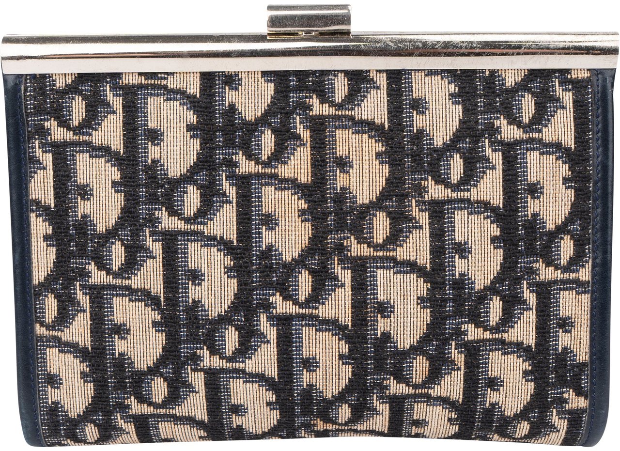 Dior Christian Dior Trotter Monogram Coin Wallet Zwart