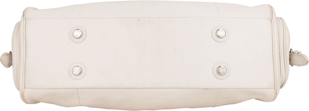 Dior Christian Dior White Leather My Dior Frame Handbag Wit