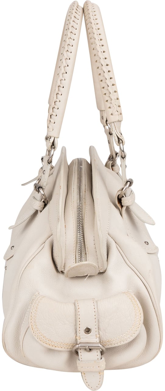 Dior Christian Dior White Leather My Dior Frame Handbag Wit