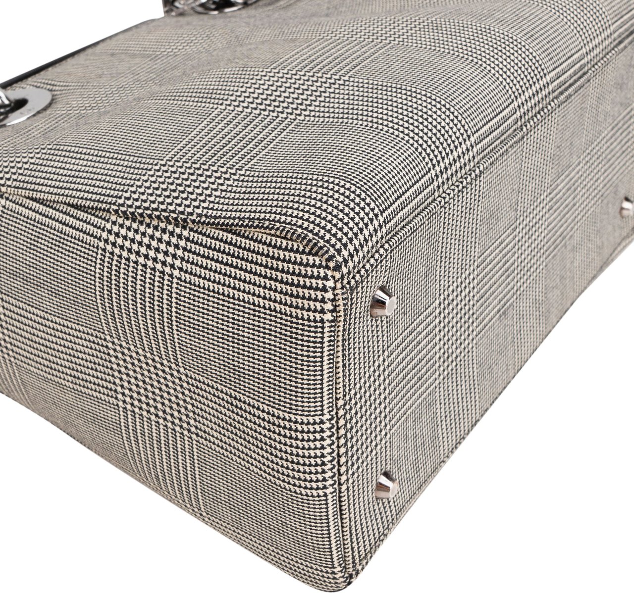 Dior Christian Dior Grey Lady Dior Houndstooth Handbag Divers