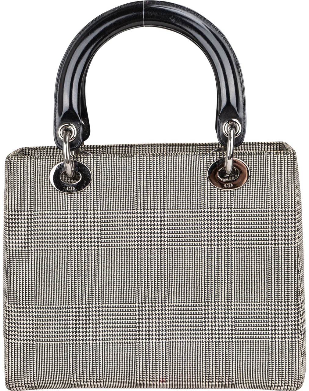 Dior Christian Dior Grey Lady Dior Houndstooth Handbag Divers