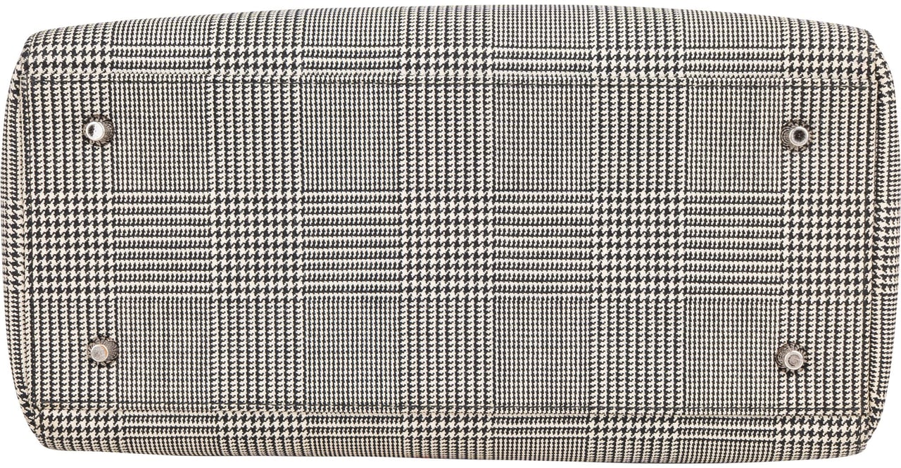 Dior Christian Dior Grey Lady Dior Houndstooth Handbag Divers