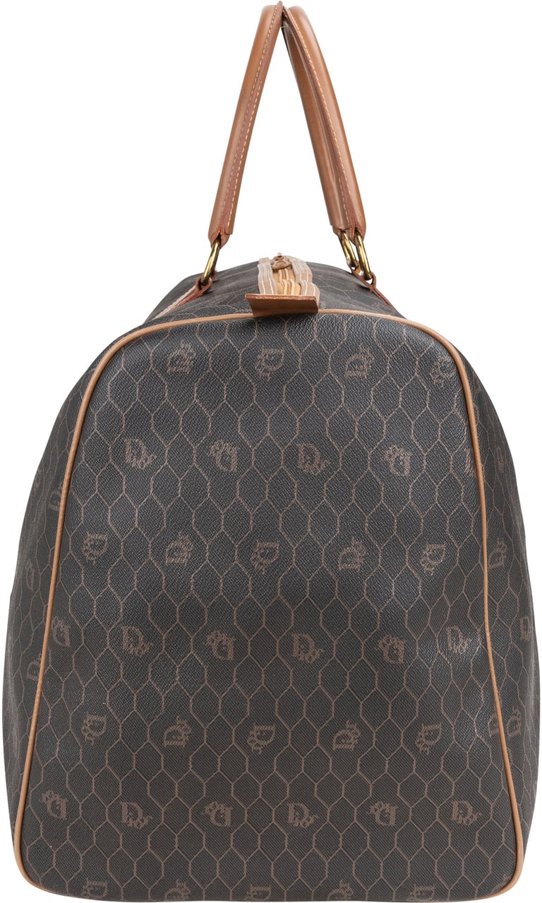 Dior Christian Dior Honeycomb Monogram Duffle Bag 55 Bruin