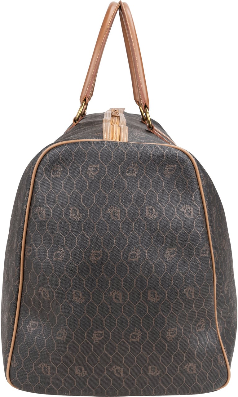 Dior Christian Dior Honeycomb Monogram Duffle Bag 55 Bruin