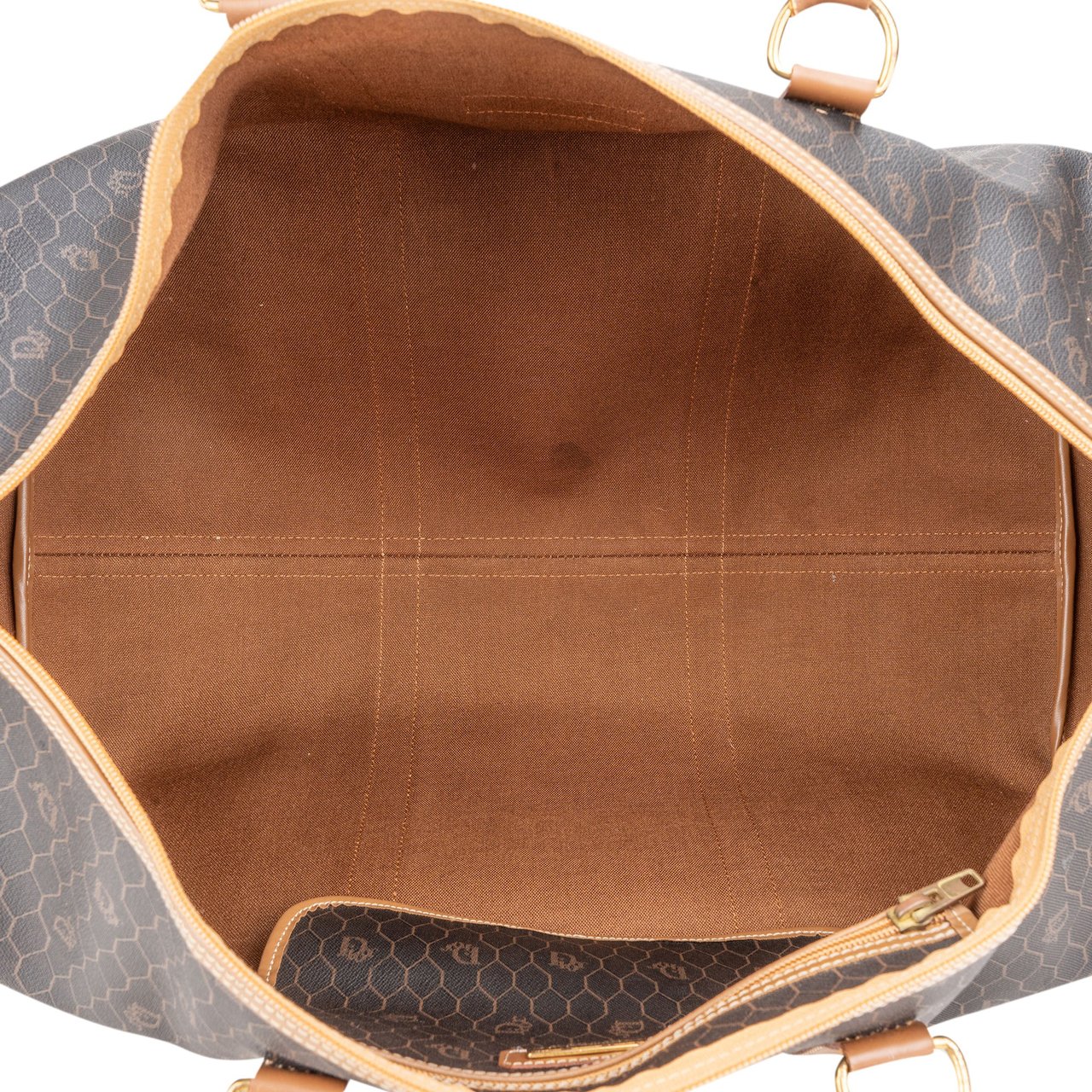Dior Christian Dior Honeycomb Monogram Duffle Bag 55 Bruin